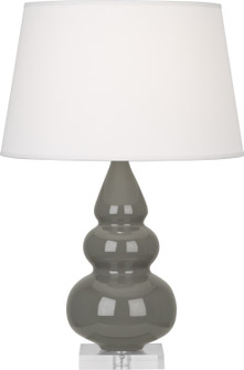 Small Triple Gourd One Light Accent Lamp in Ash Glazed Ceramic w/Lucite Base (165|CR33X)