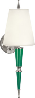 Jonathan Adler Versailles One Light Wall Sconce in Emerald Lacquered Paint w/Polished Nickel (165|G603X)