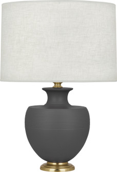 Michael Berman Atlas One Light Table Lamp in Matte Ash Glazed Ceramic w/Modern Brass (165|MCR21)