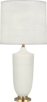 Michael Berman Hadrian One Light Table Lamp in Matte Lily Glazed Ceramic w/Modern Brass (165|MLY27)