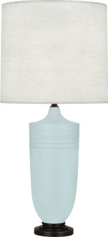 Michael Berman Hadrian One Light Table Lamp in Matte Sky Blue Glazed Ceramic w/Deep Patina Bronze (165|MSB28)