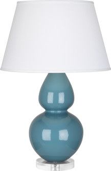 Double Gourd One Light Table Lamp in Steel Blue Glazed Ceramic w/Lucite Base (165|OB23X)