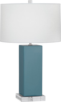 Harvey One Light Table Lamp in Steel Blue Glazed Ceramic (165|OB995)