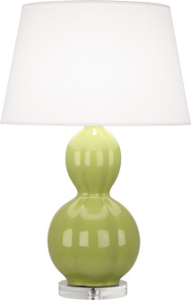 Williamsburg Randolph One Light Table Lamp in Muted Chartreuse Glazed Ceramic w/Lucite Base (165|PG997)