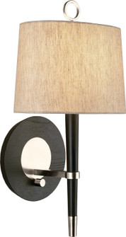 Jonathan Adler Ventana One Light Wall Sconce in Ebony Wood w/Polished Nickel (165|PN672)