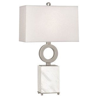 Oculus One Light Table Lamp in Antique Silver w/ White Marble Base (165|S405)