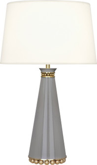 Pearl One Light Table Lamp in Smokey Taupe Lacquered Paint, Modern Brass (165|ST44X)