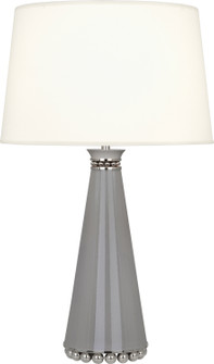 Pearl One Light Table Lamp in Smoky Taupe Lacquered Paint and Polished Nickel (165|ST45X)