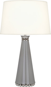 Pearl One Light Table Lamp in Smokey Taupe Lacquered Paint, Polished Nickel (165|ST45X)
