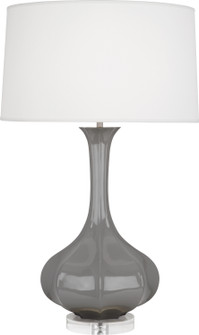 Pike One Light Table Lamp in Smokey Taupe Glazed Ceramic w/Lucite (165|ST996)