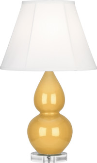 Small Double Gourd One Light Accent Lamp in Sunset Yellow Glazed Ceramic w/Lucite Base (165|SU13)