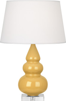 Small Triple Gourd One Light Accent Lamp in Sunset Yellow Glazed Ceramic w/Lucite Base (165|SU33X)