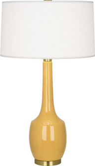 Delilah One Light Table Lamp in Antique Brass w/Sunset Yellow Glazed Ceramic (165|SU701)
