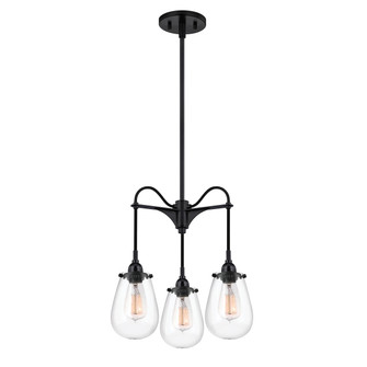 Chelsea Three Light Pendant in Satin Black (69|4294.25)