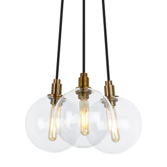 Gambit LED Chandelier in Aged Brass (182|700GMBMP3CR-LED927)