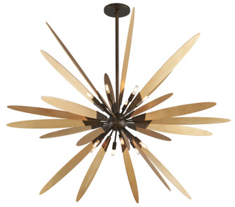 Dragonfly 12 Light Pendant in Bronze With Satin Leaf (67|F5278)