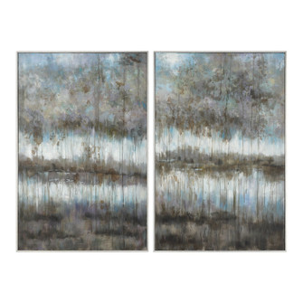 Gray Reflections Wall Art in Hand Painted Canvas (52|31411)