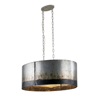 Cannery Six Light Pendant in Ombre Galvanized (137|323N06OG)