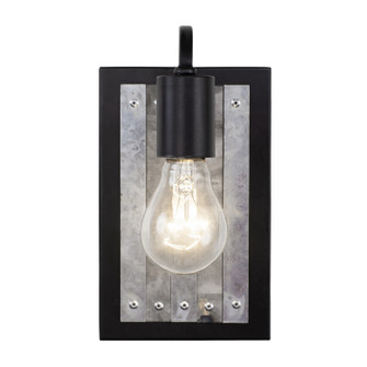 Abbey Rose One Light Wall Sconce in Black/Galvanized (137|336W01BL)