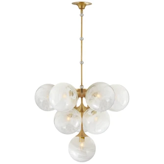 Cristol Ten Light Chandelier in Hand-Rubbed Antique Brass (268|ARN 5401HAB-WG)