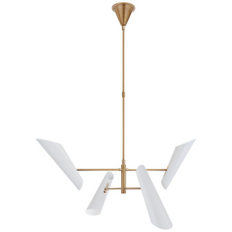 Franca LED Chandelier in Hand-Rubbed Antique Brass (268|ARN 5410HAB-WHT) Franca LED Chandelier in Hand-Rubbed Antique Brass (268|ARN 5410HAB-WHT)