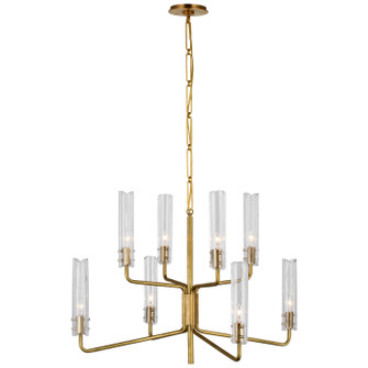 Casoria LED Chandelier in Hand-Rubbed Antique Brass (268|ARN 5483HAB-CG)