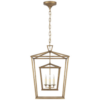 Darlana Double Cage Three Light Lantern in Gilded Iron (268|CHC 2178GI)
