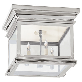 Club Square Three Light Flush Mount in Polished Nickel (268|CHC 4128PN-CG)