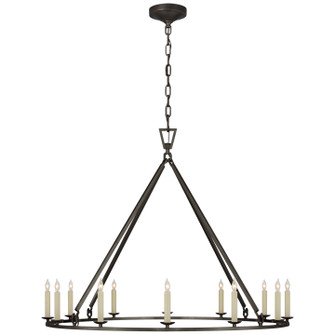 Darlana Ring 12 Light Chandelier in Aged Iron (268|CHC 5174AI)