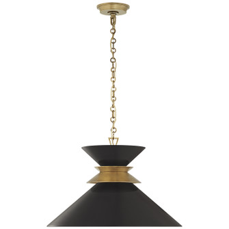 Alborg One Light Pendant in Antique-Burnished Brass (268|CHC 5245AB-BLK)