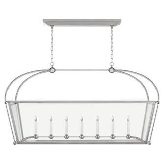 Riverside Seven Light Linear Pendant in Polished Nickel (268|CHC 5438PN-CG) Riverside Seven Light Linear Pendant in Polished Nickel (268|CHC 5438PN-CG)