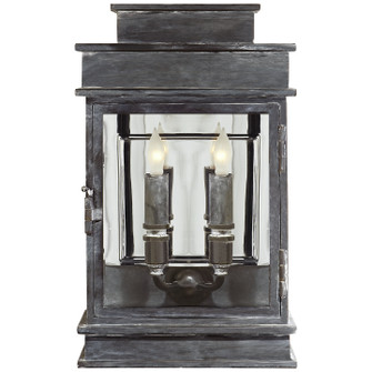 Linear Lantern Two Light Outdoor Linear Lantern in Weathered Zinc (268|CHO 2908WZ)
