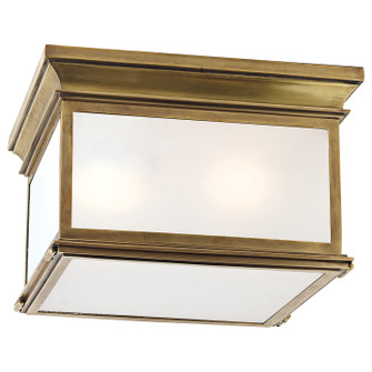 Club Square Three Light Flush Mount in Antique-Burnished Brass (268|CHO 4311AB-FG)