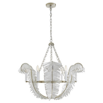 Calais Six Light Chandelier in Burnished Silver Leaf (268|NW 5051BSL)