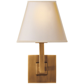 Architectural One Light Wall Sconce in Hand-Rubbed Antique Brass (268|S 20HAB-NPS)