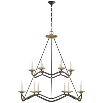 Choros 12 Light Chandelier in Aged Iron (268|S 5041AI)