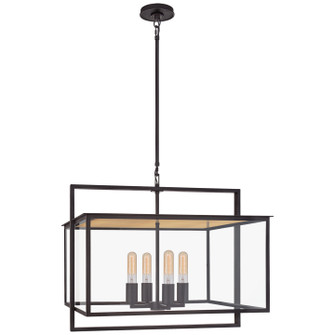 Halle Four Light Hanging Lantern in Aged Iron (268|S 5797AI-CG)