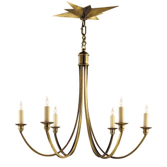 Venetian Six Light Chandelier in Hand-Rubbed Antique Brass (268|SC 5001HAB)