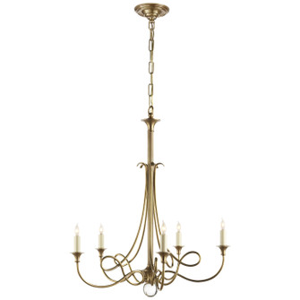DOUBLE Twist Five Light Chandelier in Hand-Rubbed Antique Brass (268|SC 5015HAB)