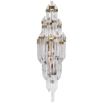 Adele Two Light Wall Sconce in Hand-Rubbed Antique Brass with Clear Acrylic (268|SK 2404HAB-CA)