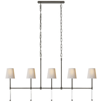 Camille Five Light Linear Chandelier in Bronze (268|SK 5055BZ-NP)