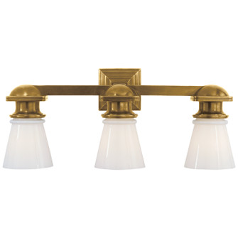 Ny Subway Three Light Wall Sconce in Hand-Rubbed Antique Brass (268|SL 2153HAB-WG)