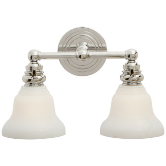 Boston Two Light Wall Sconce in Polished Nickel (268|SL 2932PN/SLEG-WG)