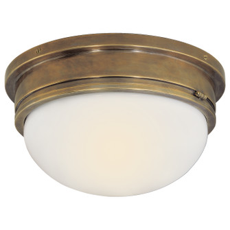 Marine Two Light Flush Mount in Hand-Rubbed Antique Brass (268|SL 4002HAB-WG)