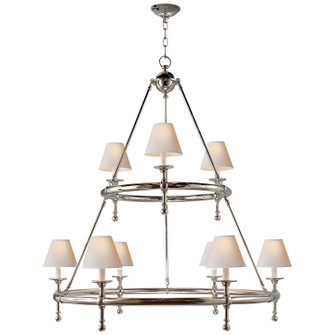 Classic Nine Light Chandelier in Polished Nickel (268|SL 5813PN-NP)