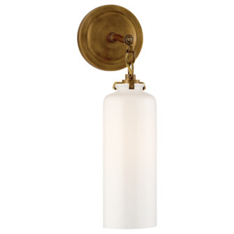 Katie Cylider One Light Wall Sconce in Hand-Rubbed Antique Brass (268|TOB 2225HAB/G3-WG)