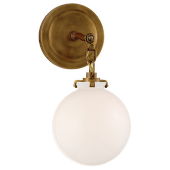 Katie Globe One Light Wall Sconce in Hand-Rubbed Antique Brass (268|TOB 2225HAB/G4-WG)