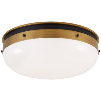 Hicks LED Flush Mount in Bronze and Hand-Rubbed Antique Brass (268|TOB 4064BZ/HAB-WG)