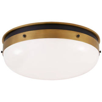 Hicks LED Flush Mount in Bronze and Hand-Rubbed Antique Brass (268|TOB 4064BZ/HAB-WG) Hicks LED Flush Mount in Bronze and Hand-Rubbed Antique Brass (268|TOB 4064BZ/HAB-WG)