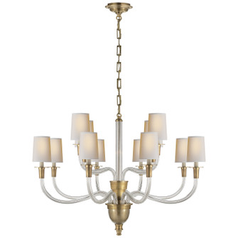 Vivian 12 Light Chandelier in Hand-Rubbed Antique Brass (268|TOB 5033HAB-NP)